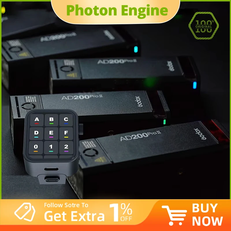 

Godox AD200ProII AD200Pro II TTL 2.4G Wireless Camera Pocket Flash Compatible with Nikon Canon Sony Fuji Olympus