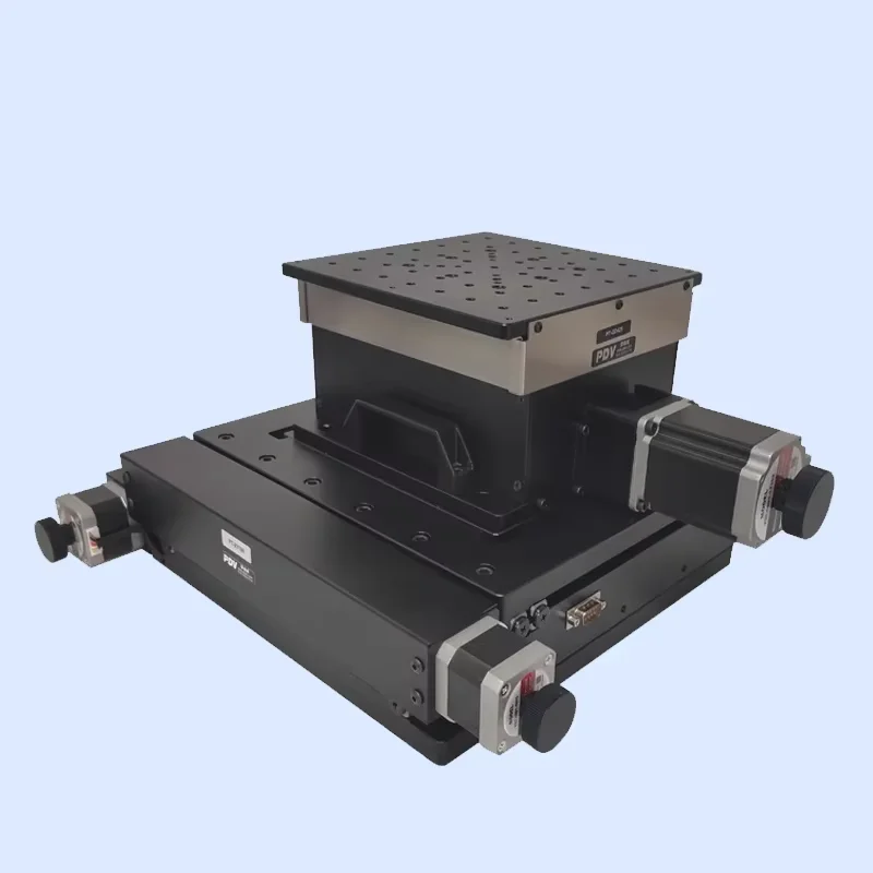 XYZ electric three-dimensional displacement stage, double-axis slide stage, Z-axis lifting stage PT-XY100+PT-GD425