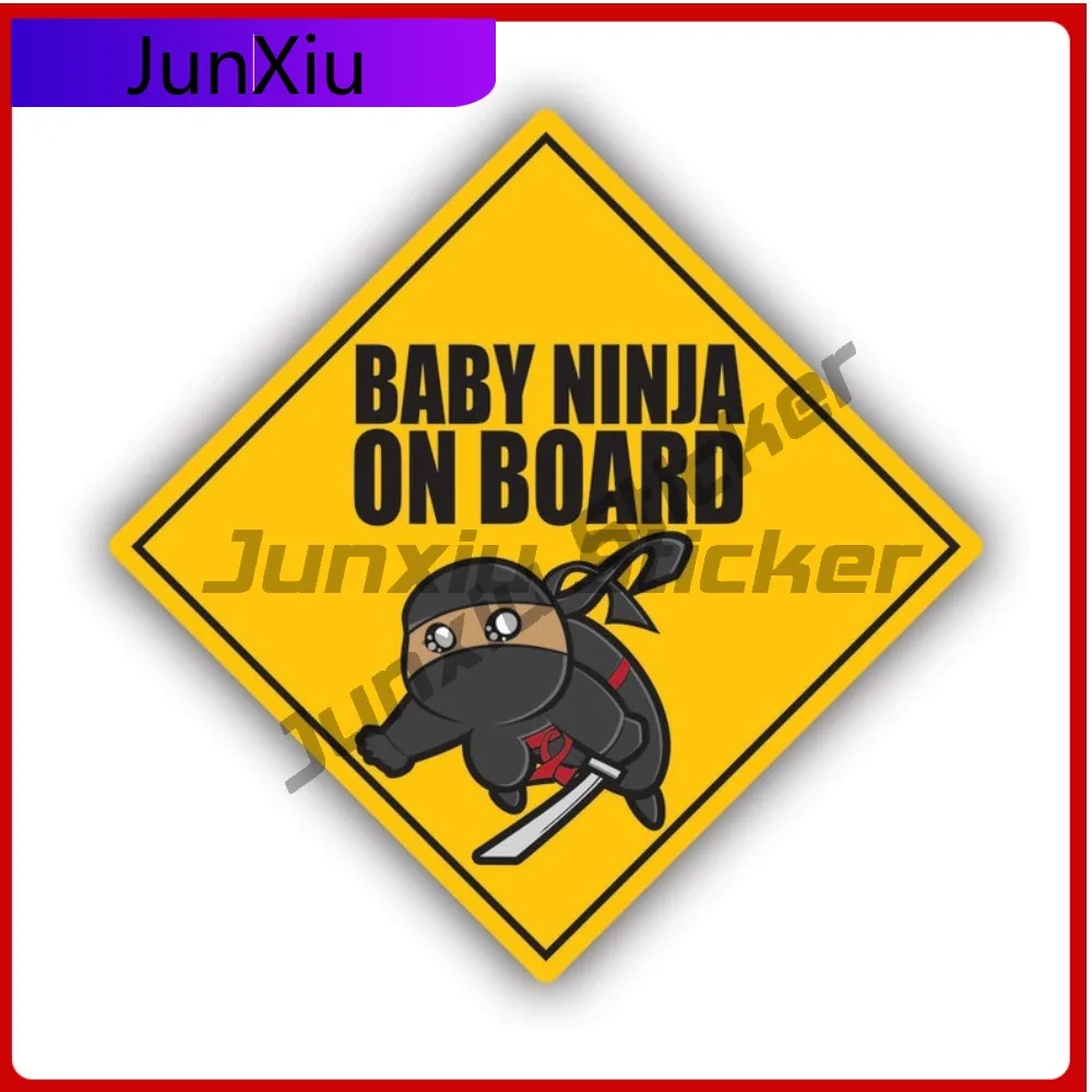 

Ninja Baby On Scratch Resistant Weather Resistant Vintage For Laptop Car Body Helmet Easy Apply No Residue Decor Racing Sport