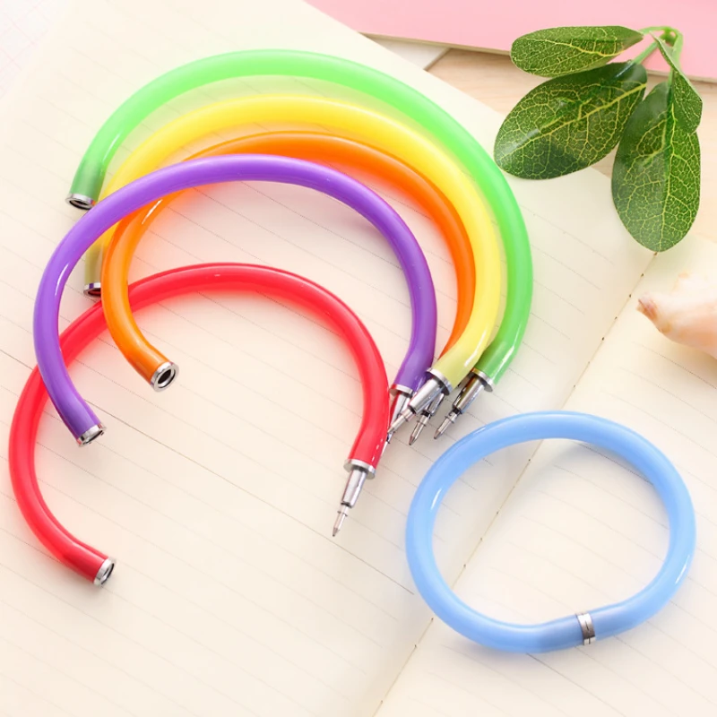 

1/4Pcs Creative Portable Bracelet Gel Pens 0.5mm Black Ink Ballpoint pens Writing tools School Supplies Stationery for kids gift