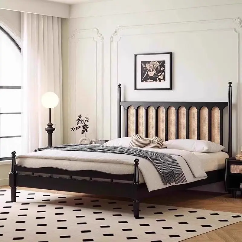 

Современная односпальная кровать в японском стиле, деревянная кровать из массива дерева, комплект кроватей Twin.