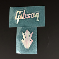 0.1 mm thick Gib Crown Self adhesive Guitar Headstock Decal Sticker White Mother of Pearl Guitar Peghead Logo