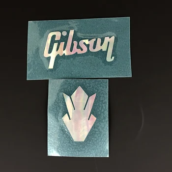 0.1mm kalın Gib taç kendinden yapışkanlı gitar mesnetli çıkartma beyaz anne inci gitar peghlogo logosu