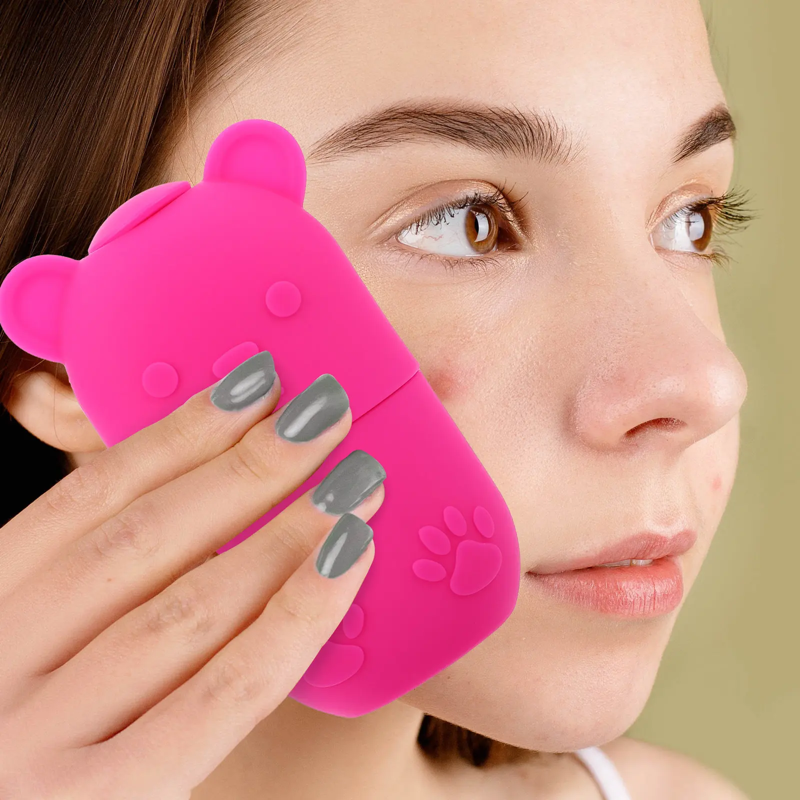 

Силиконовая форма для льда для лица, массажер для лица, средство для снятия боли и отеков, охлаждающий косметический инструмент, массажер для лица