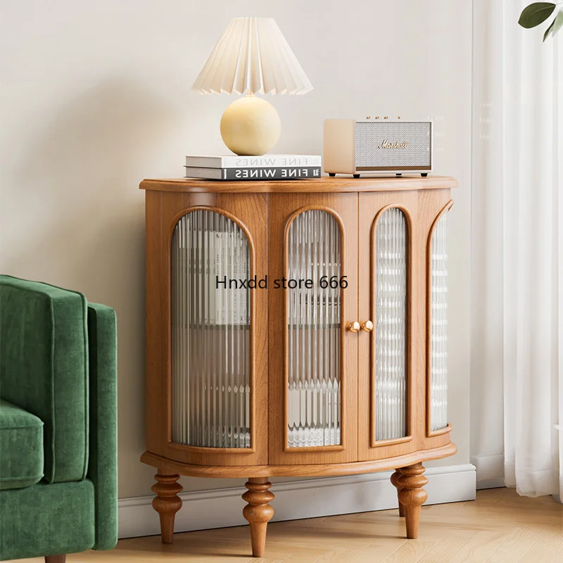 French retro porch cabinet cherry wood