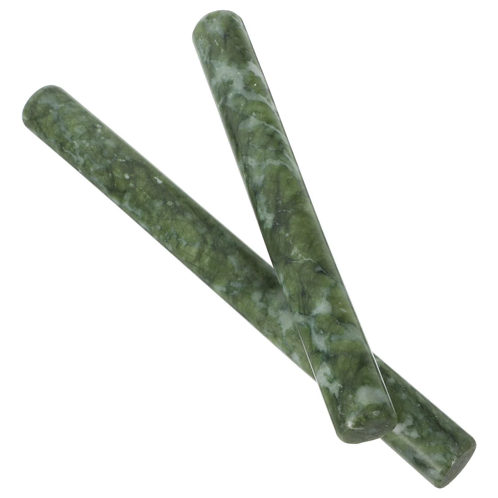 

2pcs Jade Rolling Pin Non Stick Surface Natural Stone Texture Ergonomic Handle For Dough Dumpling Wrapper Pasta Baking Kitchen