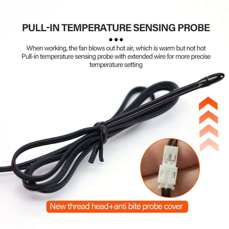 Neue 220V 150W Heizlampe mit Thermostat-Temperaturregler, Heizgerät für die Tierhaltung, Wärmelampe für Hühner, Ferkel, Hunde und andere Haustiere. – Detail 8