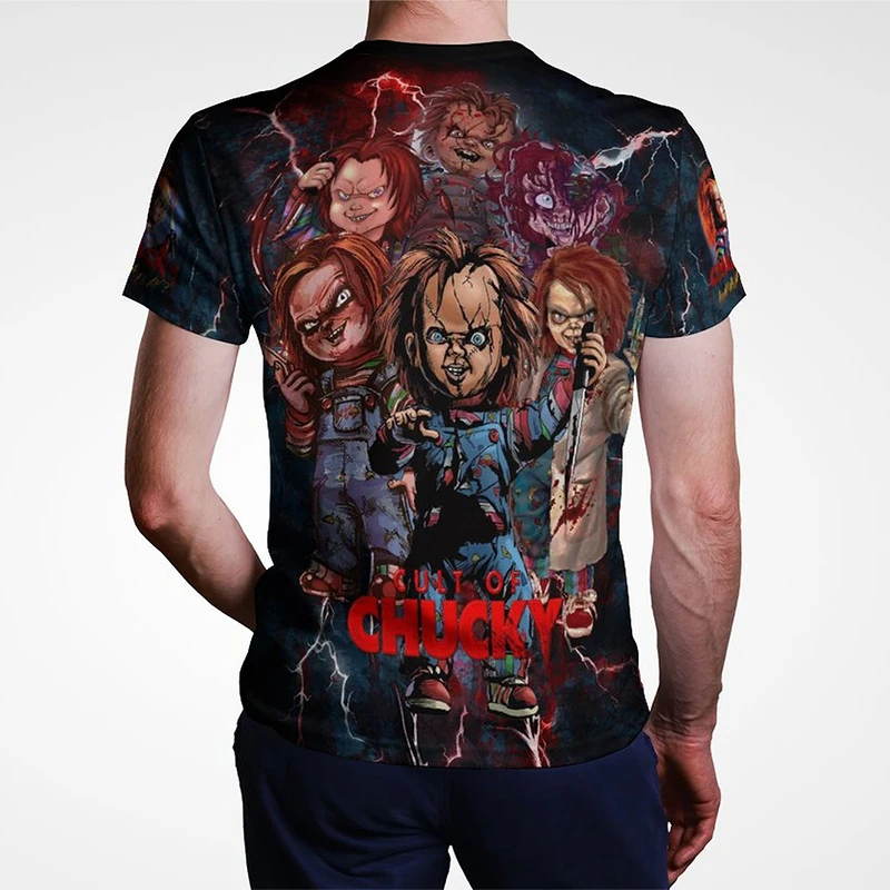 New Cult of Chucky T Shirt Men Women 3D Print Tee Summer Vintage Casual Short Sleeve Tops Cool Streetwear T-shirt Goth Clothes