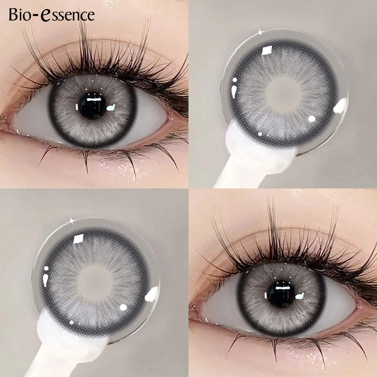 Bio-essense 0~-8.00 Myopia Colored Contact Lenses 1DAY for Eyes with My Fashion Blue Eyes Lenses Korean Fashion Gray Contacts