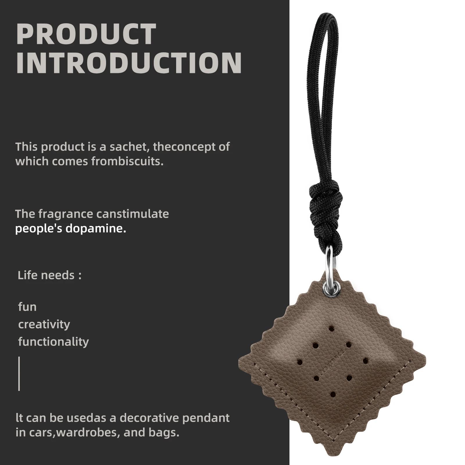 

Car Fragrance Biscuit Pendant Air Freshener Car Rear View Hanging Long-Lasting Aromatherapy Fragrance Tablets Car Deodorization