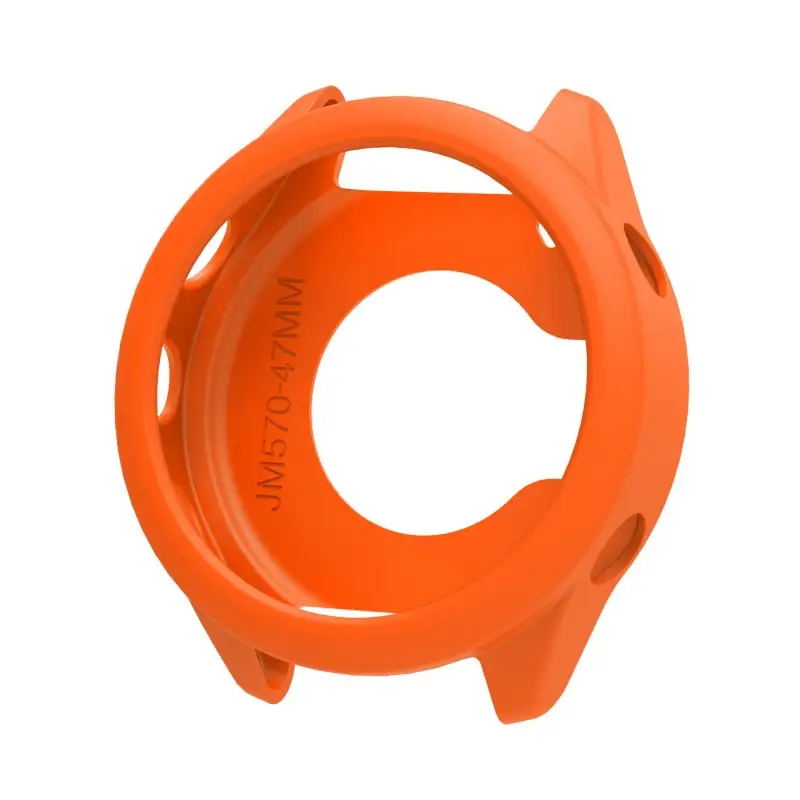 Back of silicone case with Garmin Forerunner logo