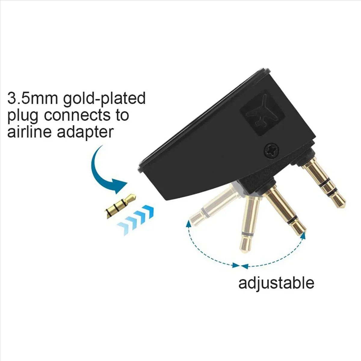 

AABFK 2X Адаптер для полета наушников 3,5 моноштекер на вилке 2X3,5, совместимый с адаптером QC45 QC35 QC3 QC25 для наушников Airline