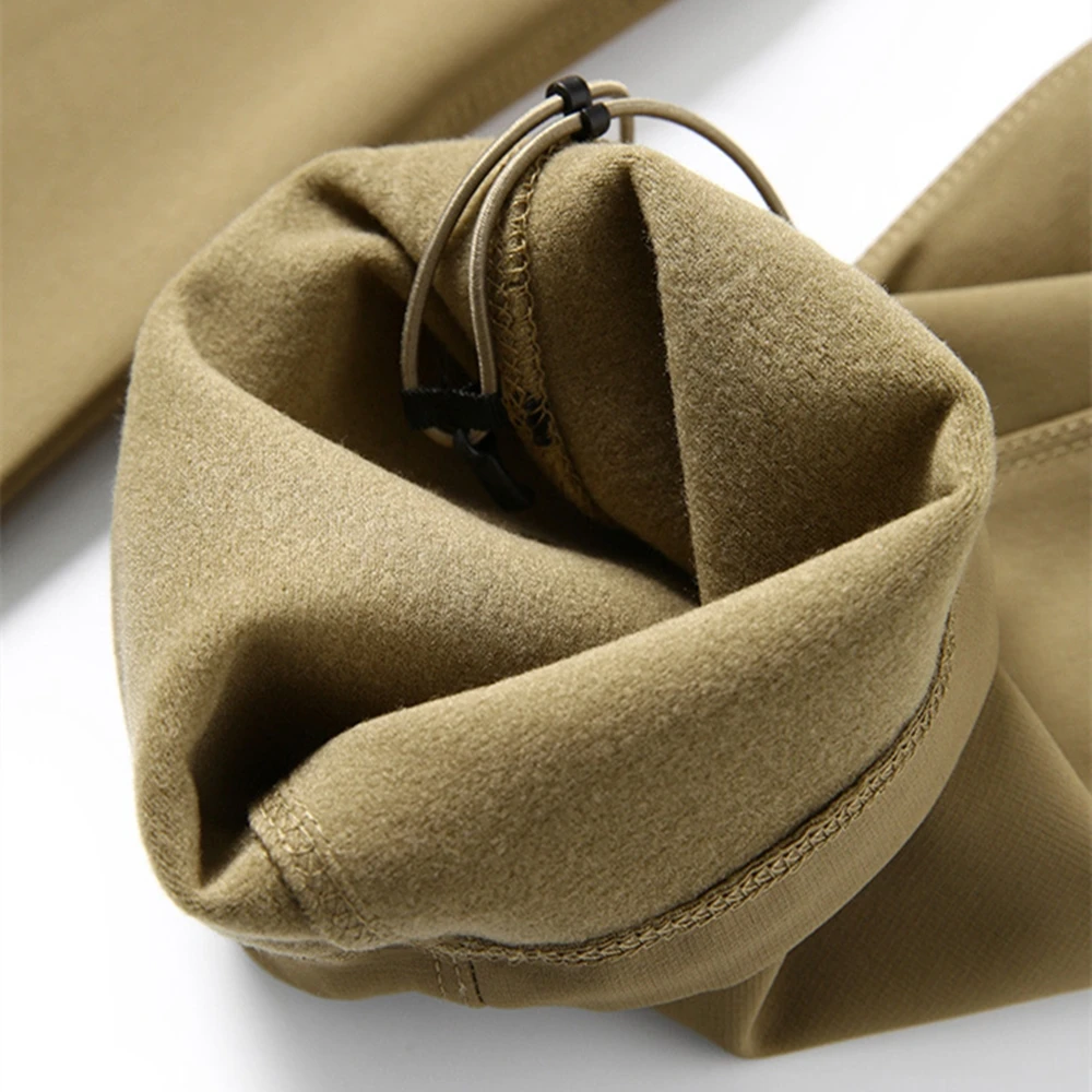 

Warm Fce Outdoor Men's Soft ell Pants Winter Hiking Casual Trousers Waterproof Breathable Loose Fit Straight Leg Trousers