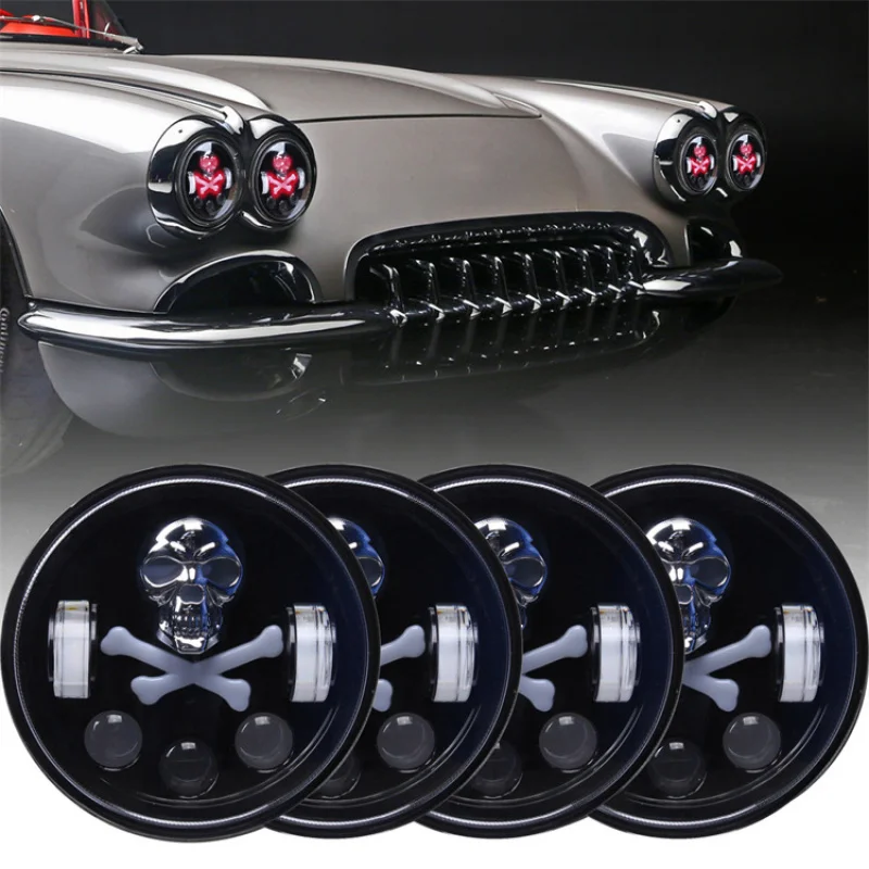 

SAAR 5.75inch New Skull Car Light Headlight Eye Modified Car Light