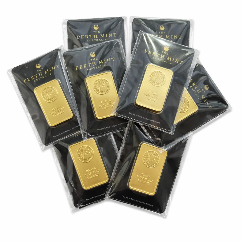 Barra de Ouro Estilo Cisne da Perth Mint Australiana - Moeda Comemorativa Colecionável, Lembrança, Presente para Exibição, Coleção e Decoração