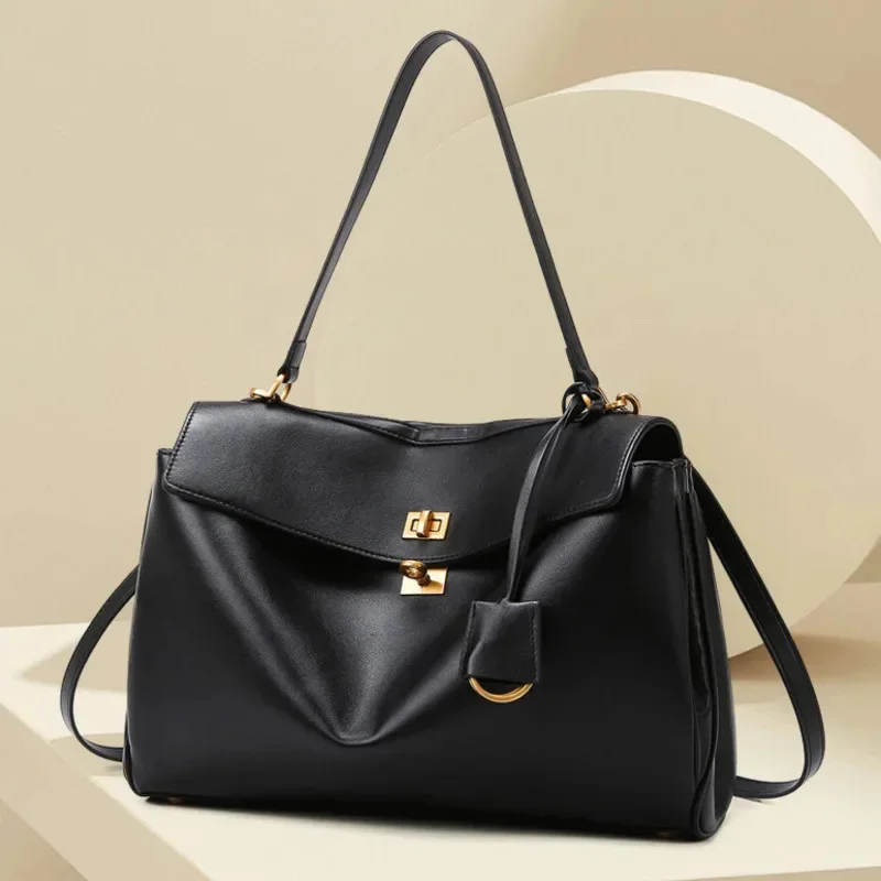 Large Capacity Tote Bag High Quality PU Leather Handbag Fashion Female Shoulder Bag Trend Luxury Design Women Business Briefcase