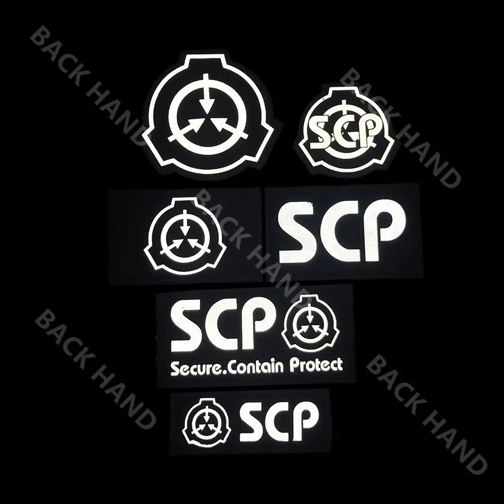 SCP Badge Foundation Paranormal Suppression Foundation Embroidered  Armband Backpack Patch Cap Sticker Reflective Back Sticker