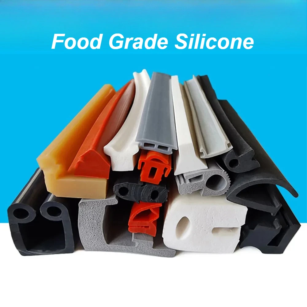 

Red White Black Silicone Sealing Multiple Shapes Strip High Temperature Resistant Oven Bridge Aluminum Door Window Sealed Dust