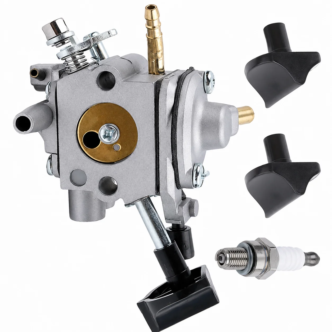 Carburetor & Choke Knob Tune Up Kit For Stihl BR500 BR550 BR600 Blower, Replaces 4282-120-0606 0607 0608 C1Q-S183 4282-182-9500