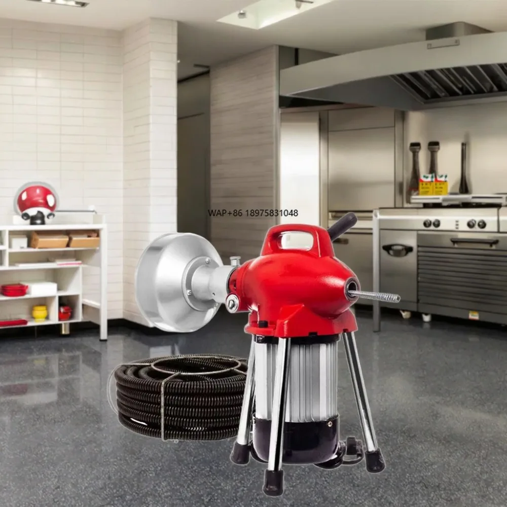 

370W Electric Drain Snake Sewer Drainage Dredge Unblocking Pipeline Cleaning Machine