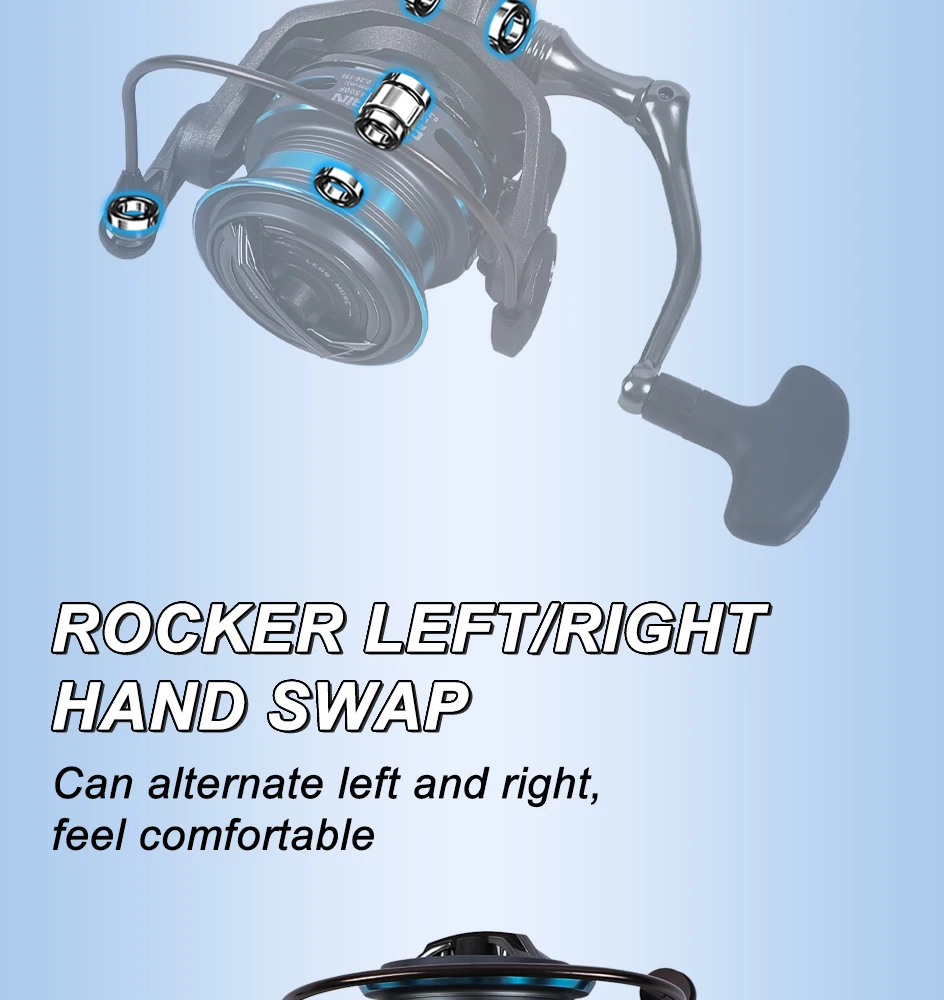 MIFINE CAPTAIN FEEDER Angelrolle 4500 5500 10 kg Max Drag Coil Professionelles 6 + 1BB Schneckenwellensystem Leichte Spinn-Feederrolle – Detail 9