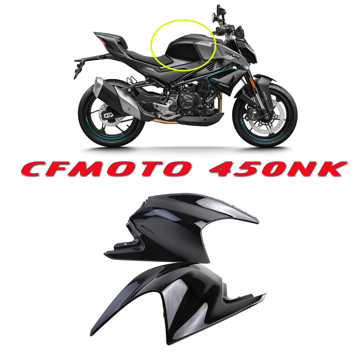 Original fuel tank cover fuel tank left right protective plates outer shell decorative panel Fit For CFMOTO 450NK CF400-7 NK450