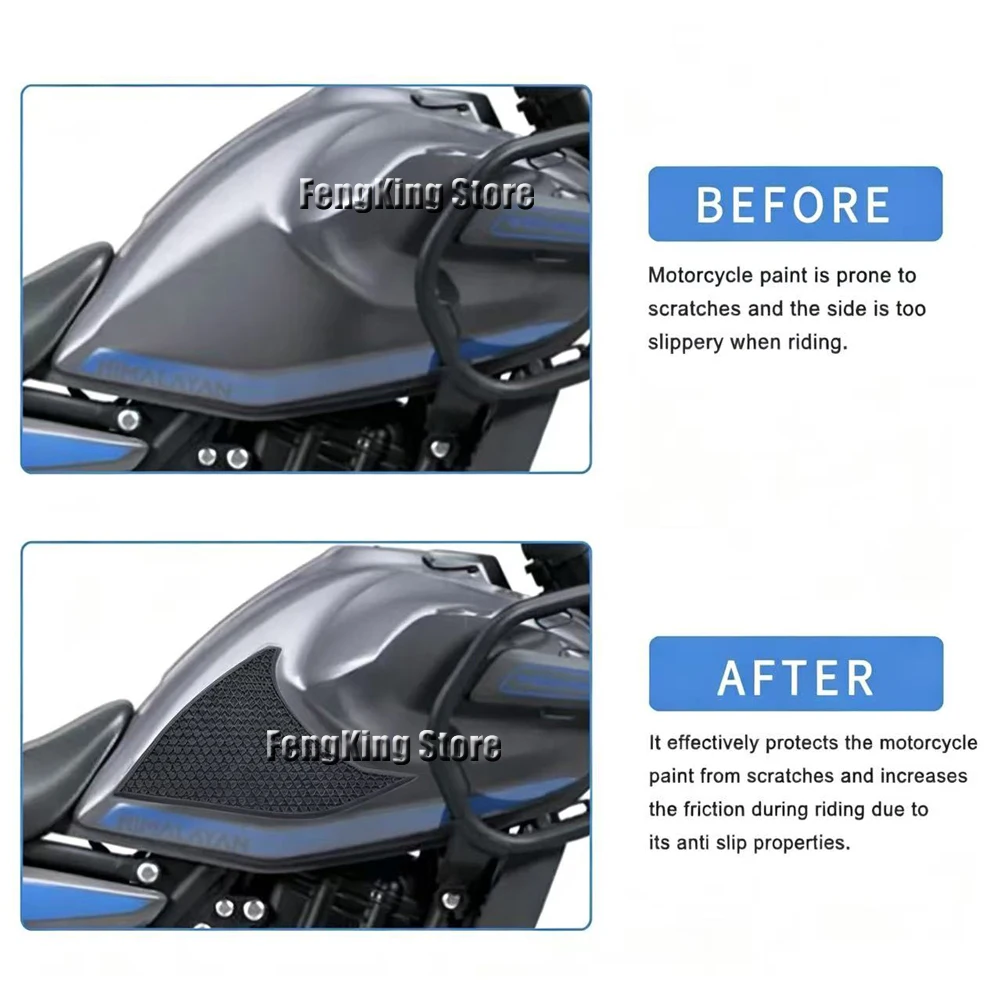 Motorcycle Fuel Tank pad Sticker Himalayan 450 Anti-Slip Side Motorcycle Fuel Tank Pad For Himalayan 450 2024-2025
