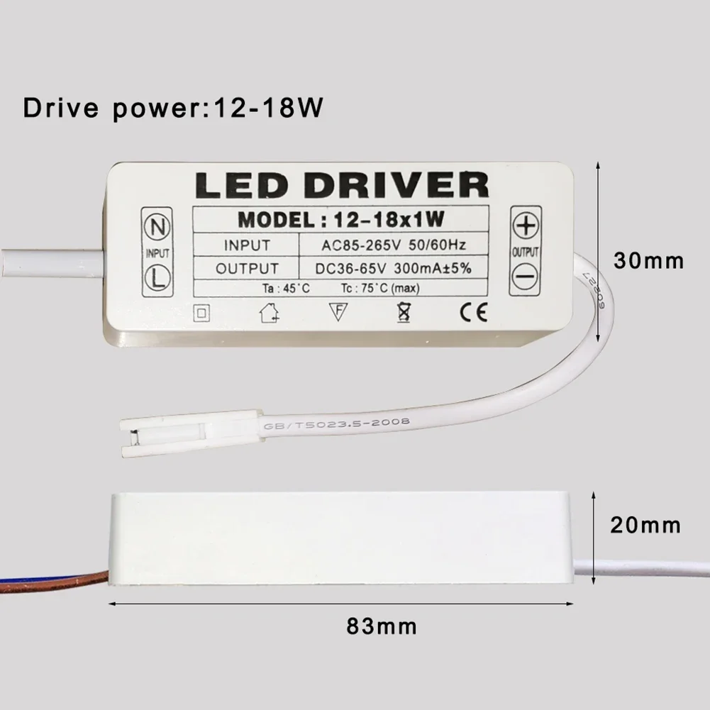 Sterownik LED 240-300mA 1-3w 4-7w 8-12w 12-18w 18-25w 25-36w Sterownik stałoprądowy LED Zasilacz do transformatora żarówki LED