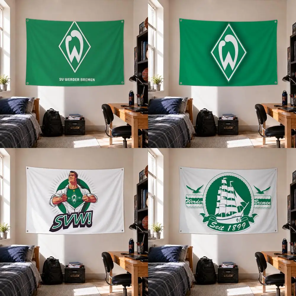 Football Club SV Werder Bremen Flags Home Yard & Garden Decor Banner - Indoor Outdoor Wall Hanging Flag