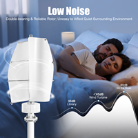 Wind Turbine, Vertical Axis Wind Turbine Generator with Controller,White Wind Turbine Wind Turbine Power Generation 40*71cm 100W