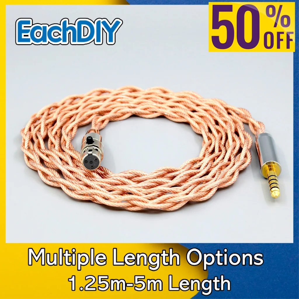 Graphene 7N OCC Shielding Coaxial Mixed Earphone Cable For AKG K371BT Beyerdynamic DT177x GO Pioneer HDJ-X10 HD490 Pro LN008256