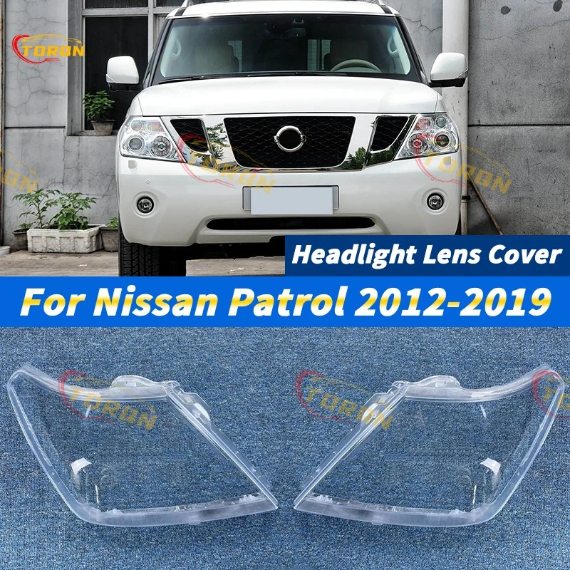 

For Nissan Patrol 2012-2019 Car Headlight Lens Cover Headlamp Shade Head Lamp headlight lamp cover automobil parts accessori