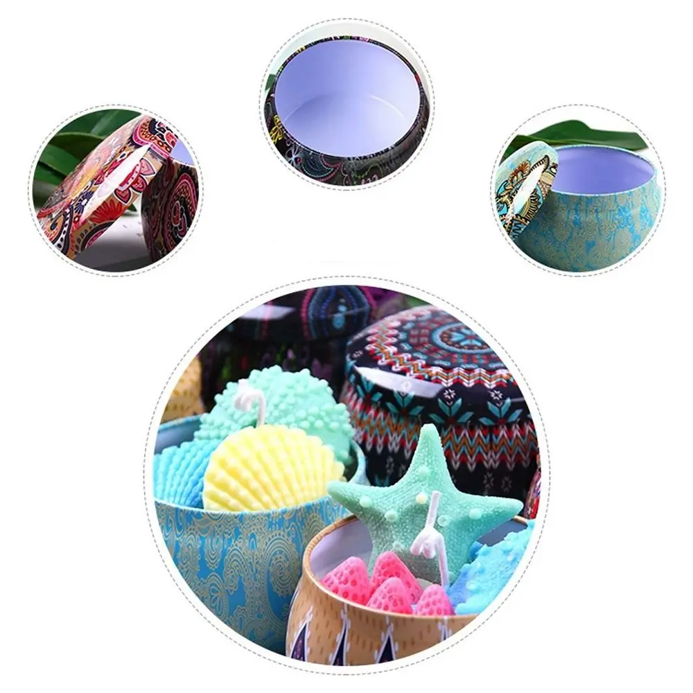Durable Tin Tin Can Retro Floral Storing Sweets Tea Storage Box 4oz Candy Gift Case