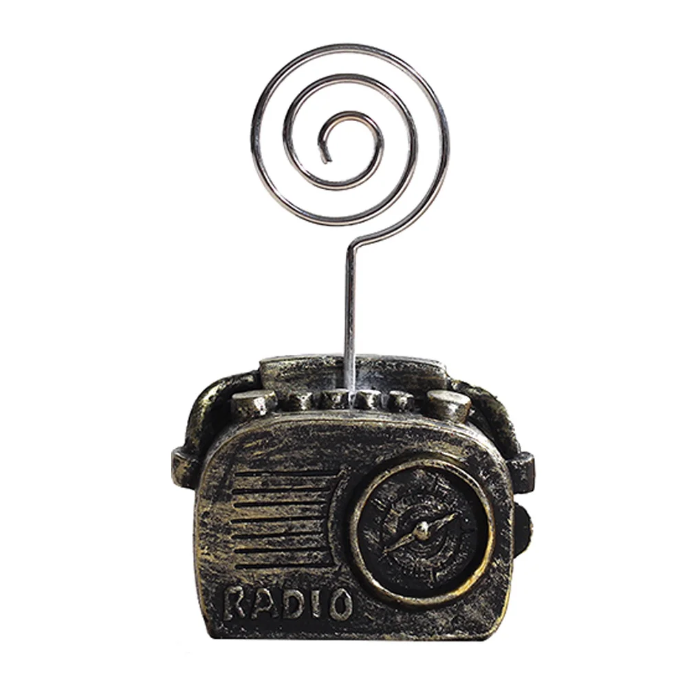 

Memo Holder Stand Vintage Telephone Decor Name Radio Shape Photo Message Wedding Supplies