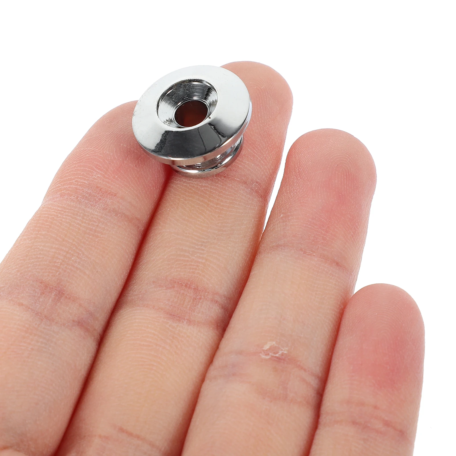 

2 Pcs Strap Mushroom Head Buckle Guitar Lock Buttons Off-road Silver Acoustic Man