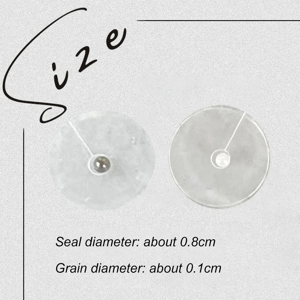 Kit d'autocollants auriculaires d'acupuncture de graines d'oreille 100 pièces graines d'oreille avec tableau d'oreille d'acupression titane perle blanc pince à épiler thérapie TCM