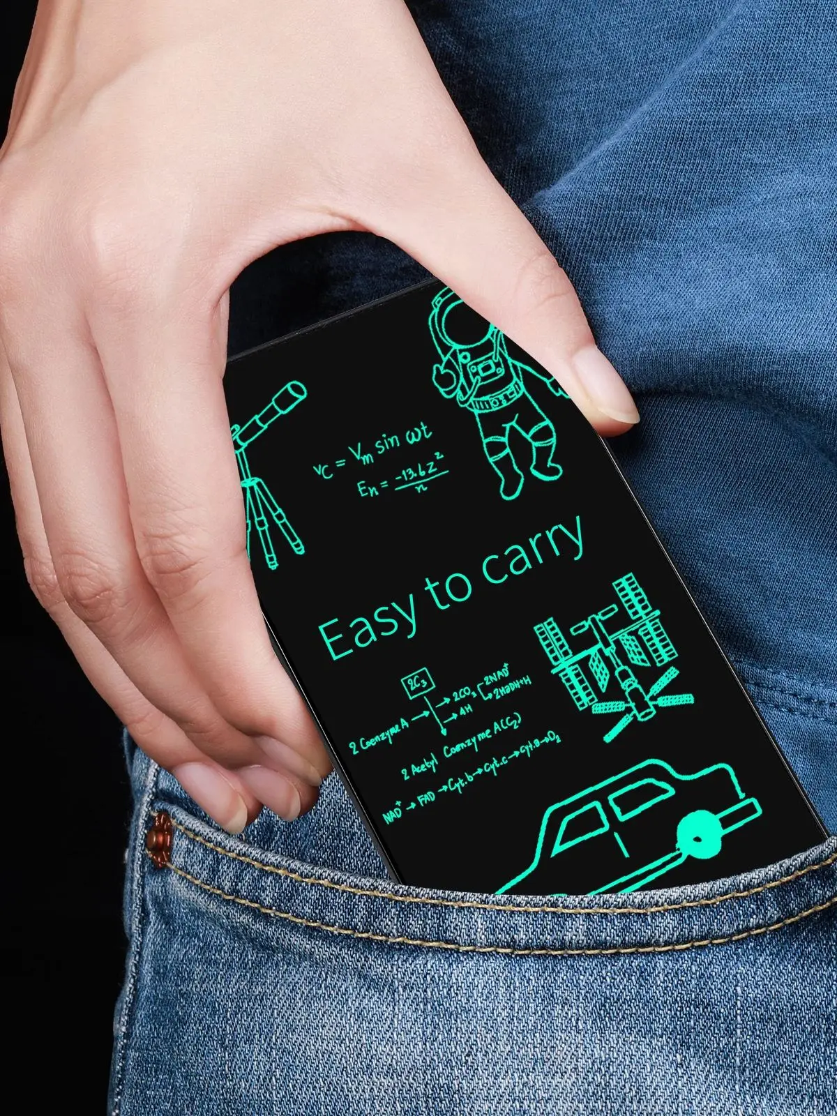 6,5-inch LCD-schrijftablet op volledig scherm, draagbaar digitaal notitieblok, lichtgewicht zakontwerp, ideaal voor creatief schetsen opstellen - afbeelding 2