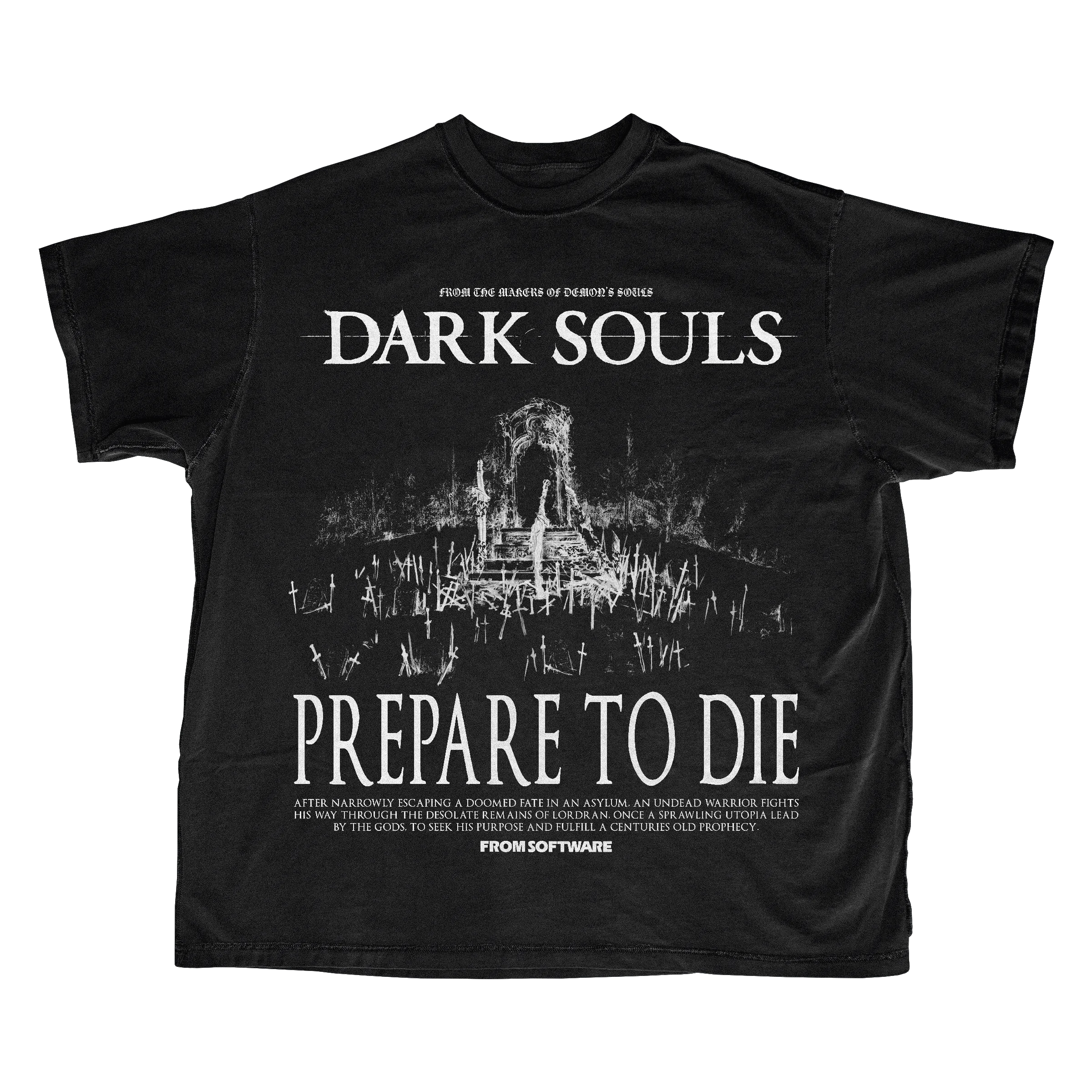 Camiseta de juego Dark Souls Prepare To Die Retro Soulslike para hombres y mujeres, camiseta gráfica vintage de FromSoftware con temática de terror