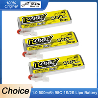 Gens Ace Tattu R-Line 1.0 LiPo Rechargeable Battery 500mAh 95C 1S 2S1P With PH2.0/XT30 Plug for RC FPV Racing Drone Quadcopter