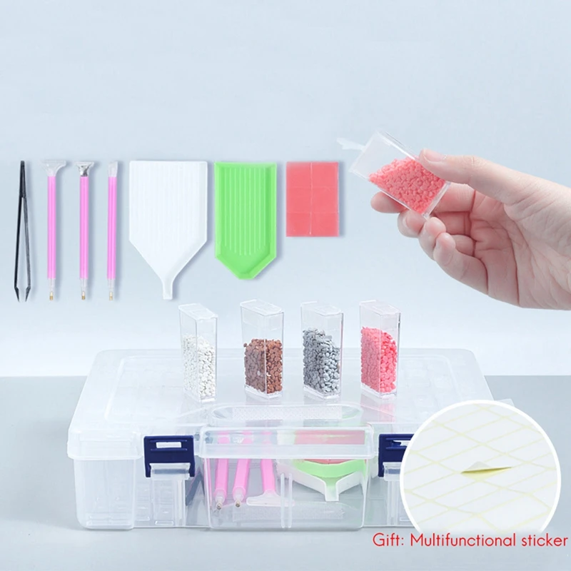 64 Checkered 5D Diamond Painting Box Storage Box DIY Accessories Suitable For Full Diamond Embroidery