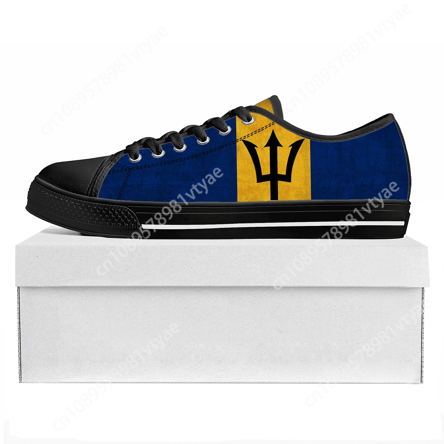 Barbados Flag Low Top High Quality Sneakers Mens Womens Teenager Canvas Sneaker Barbados Prode Casual Couple Shoes Custom Shoe