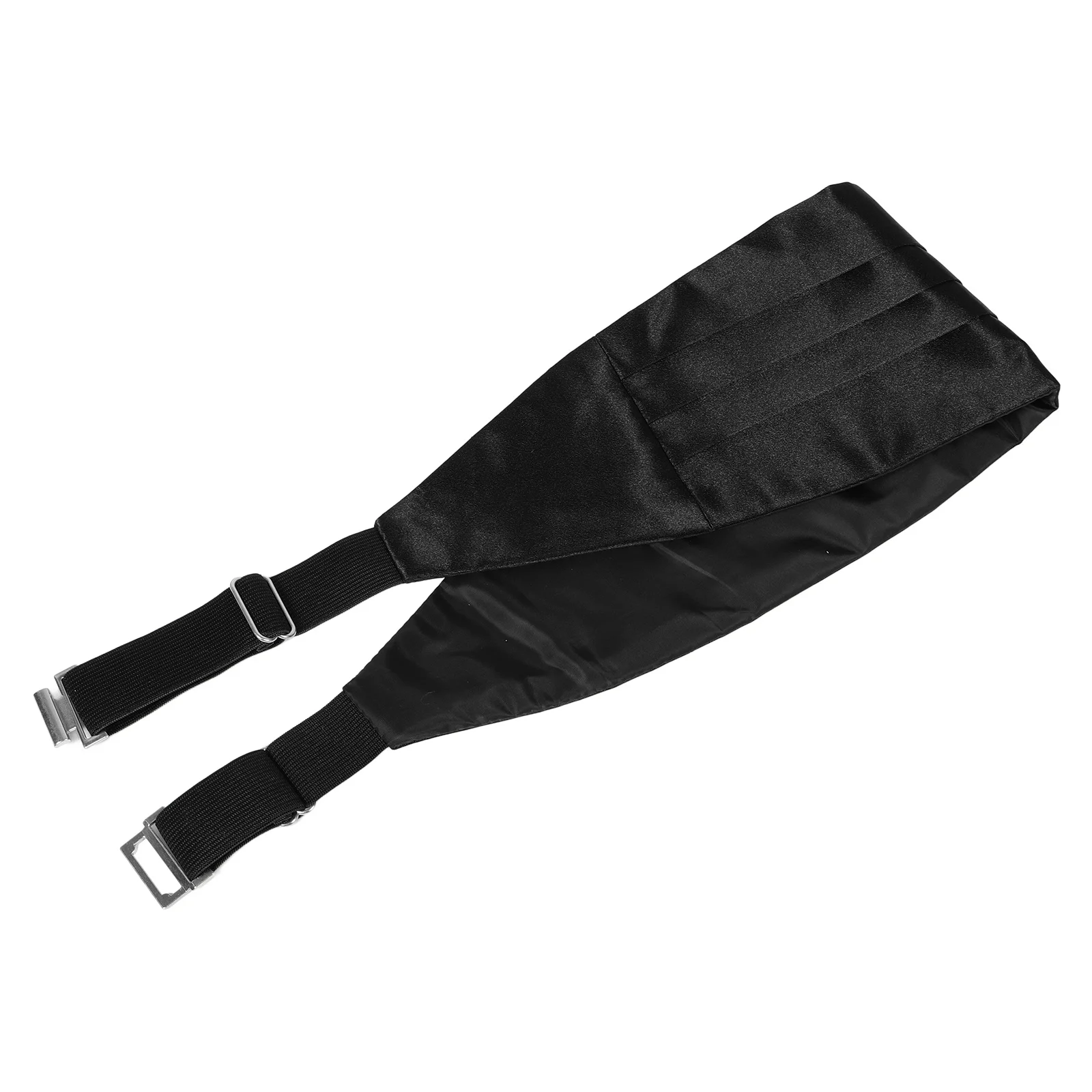 Black Satin Cummerbund Set Adjustable Pretied Bow Tie Pocket Square for Formal Events Satin Cummerbund Self-Tie Cumberbund