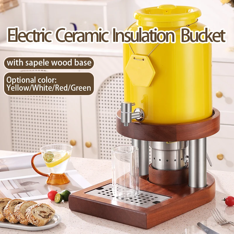 10L Commercial Electric Ceramic Stainless Steel Beverage Dispenser Milk Tea Coffee Juice Warmer Hot Drink Dispenser Catering