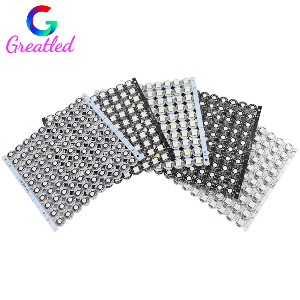 Chip LED integrado RGBWW RGBW 500 SMD, Blanca placa PCB/negra WS2812B SK6812, 10-5050 piezas