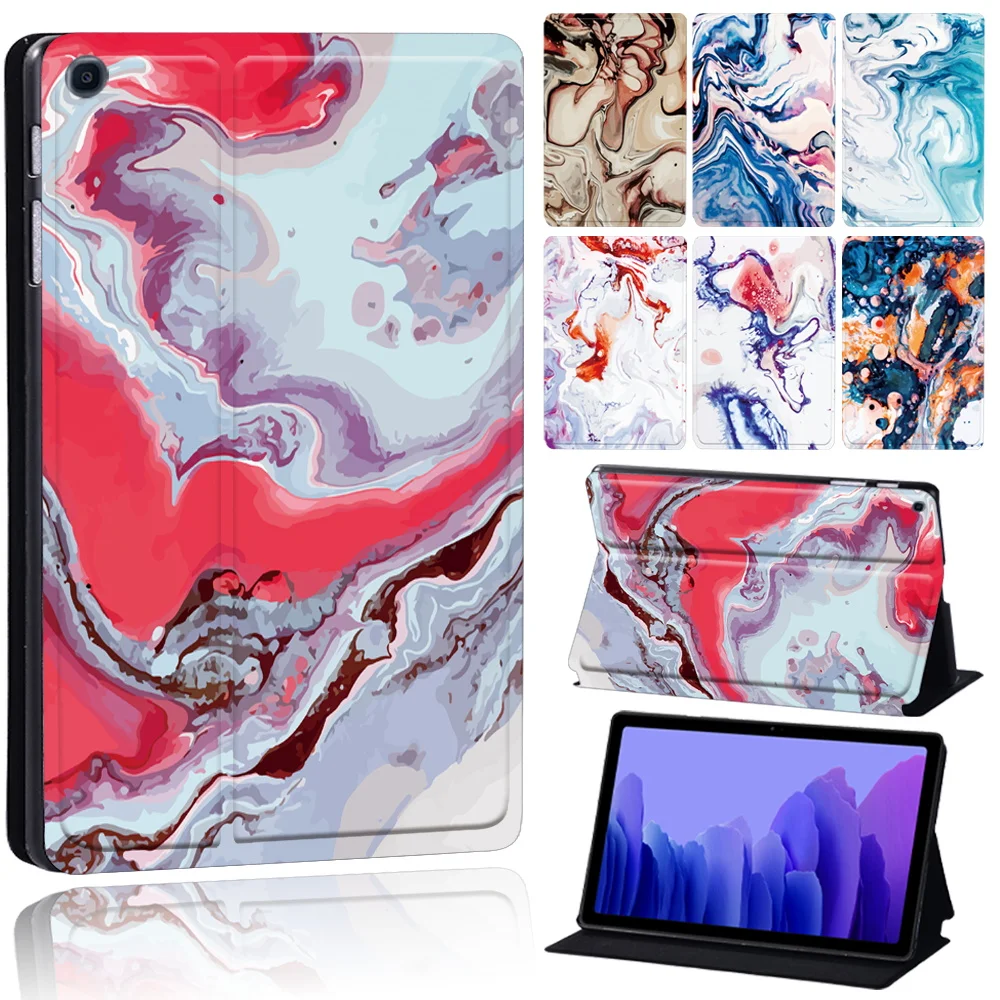 

Ink Paint for Samsung Galaxy Tab A7 Lite T220 8.7inch/Tab A7 10.4 T500 Tablet Cases Stand Cover for Samsung Tab A 8.0 T290 Case