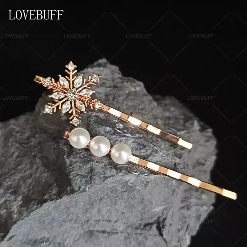 أنيمي الحب والفضاء العميق تأثيري ندفة الثلج دبوس الشعر الكرتون مشبك شعر قبضة الشعر باريت مشبك شعر ملحق عيد الميلاد هدية عيد ميلاد #2