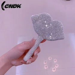 Diamond Eyelash Extension Handheld Makeup Mirror Heart Shape Makeup Vanity Mirror with Handle Hand Mirror Makeup Mirrors