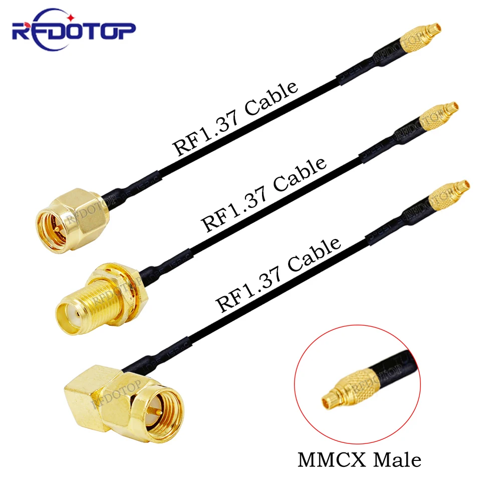 

New SMA Male Female to MMCX Male Plug FPV Antenna Connector RF1.37 RF Coaxial Extension Jumper Cable for PandaRC RC Drone Part
