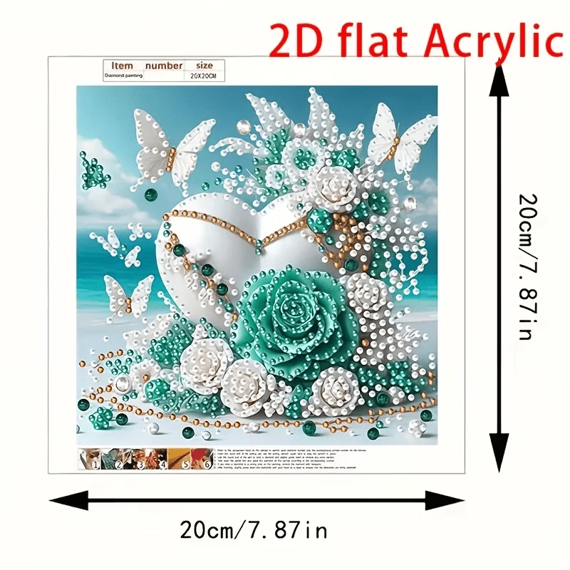 Flower Pattern Diamond Painting Set DIY Crystal Bright Diamond Frameless