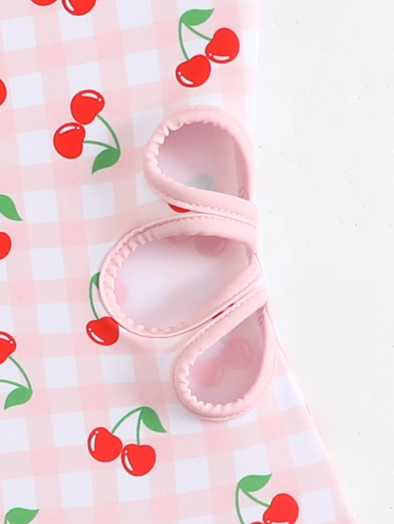 2025 الصيف 4-7 سنوات ملابس سباحة للفتيات قطعة واحدة ملابس السباحة الجوف الكرز الطباعة ملابس السباحة للأطفال الصيف بيكيني ثوب السباحة #4